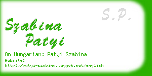 szabina patyi business card